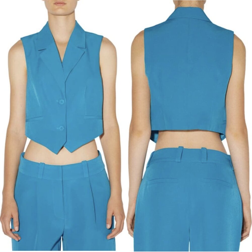 Something New | 'Ruth' Vest + Coordinating Wide Leg Pants‎ Sz. 8